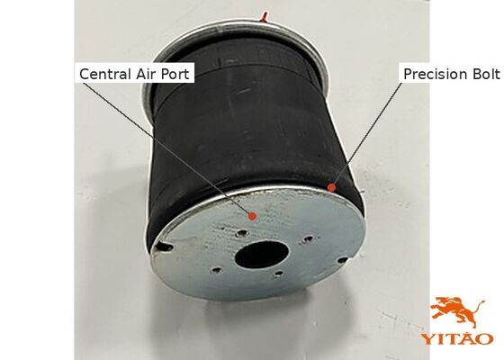 High-Cycle Tested Bus Air Bellow with Crimped Steel End Plate and Dual Valves for Transit Shuttle Fleet