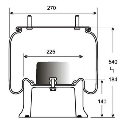 Rolling Lobe Rubber Truck Air Spring Semi Trailer ถุงลมนิรภัย W01-M58-6345