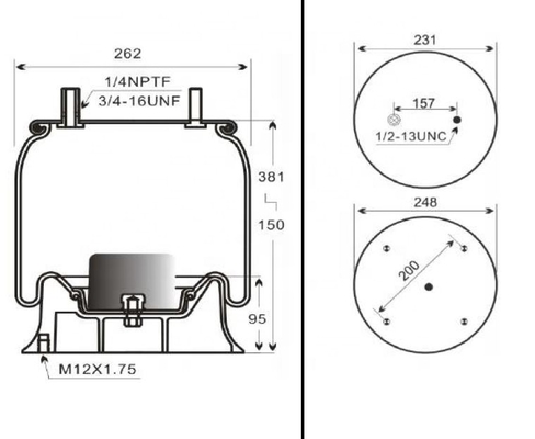 Air Spring Bus Air Spring Firestone W01 - 358 - 8646 รถบรรทุกสปริง